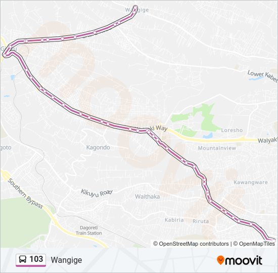 103 Bus Line Map