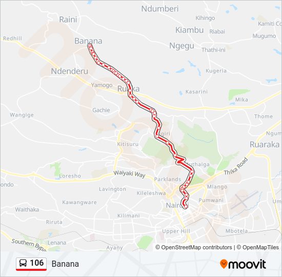 106 Bus Line Map