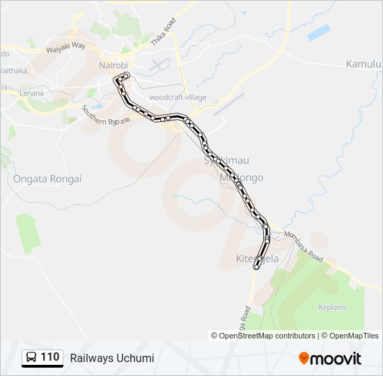 110 Bus Line Map