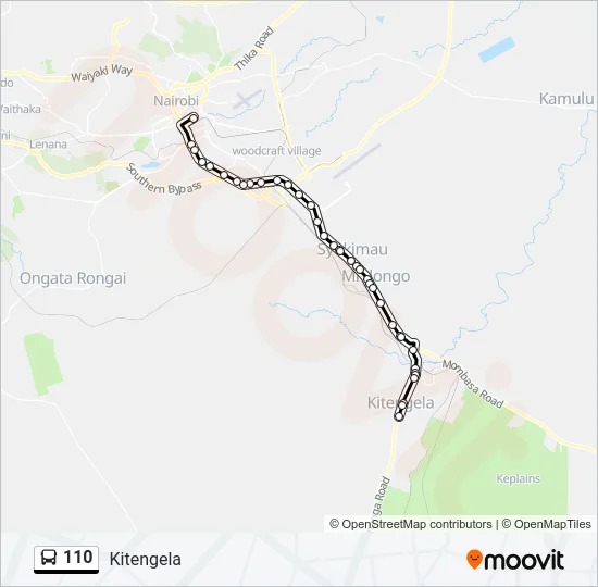 110 Bus Line Map