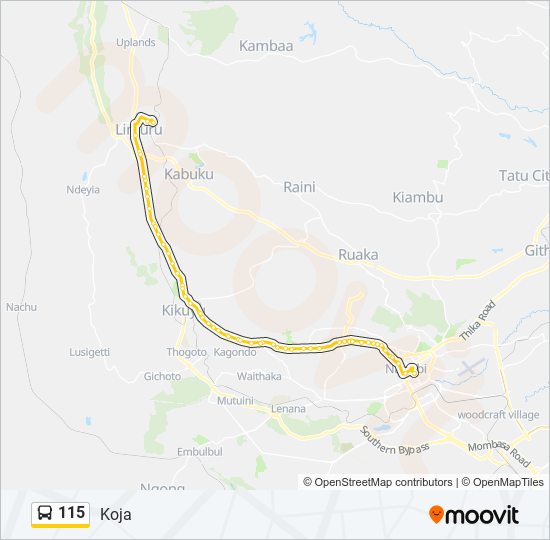 115 Bus Line Map