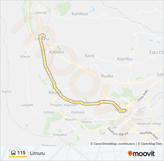 115 Bus Line Map