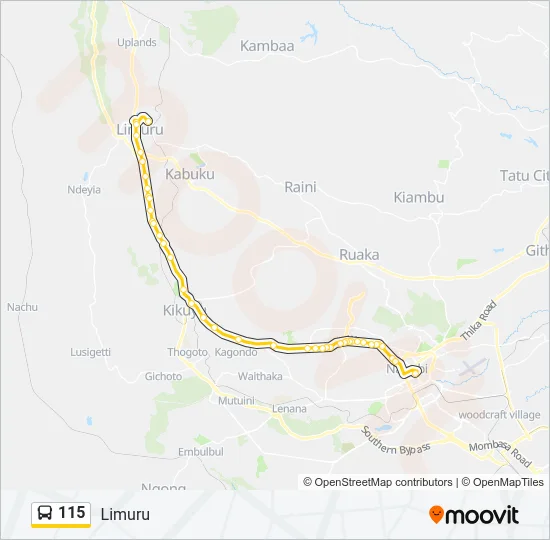 115 Bus Line Map