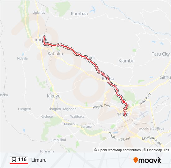 116 Bus Line Map