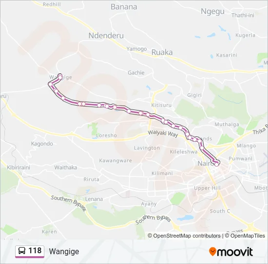 118 Bus Line Map