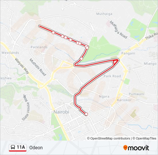 11A Bus Line Map