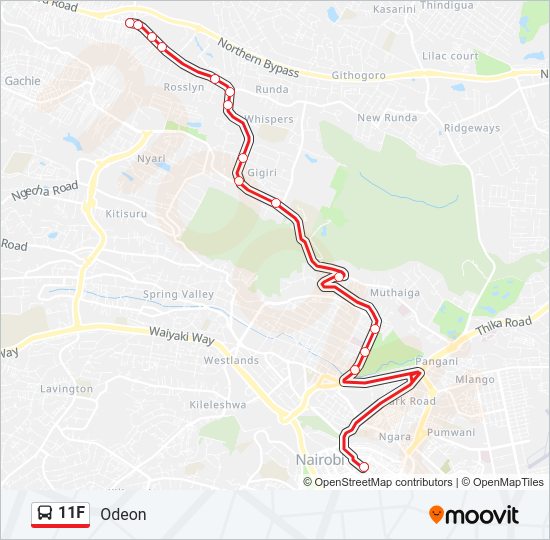 11F Bus Line Map