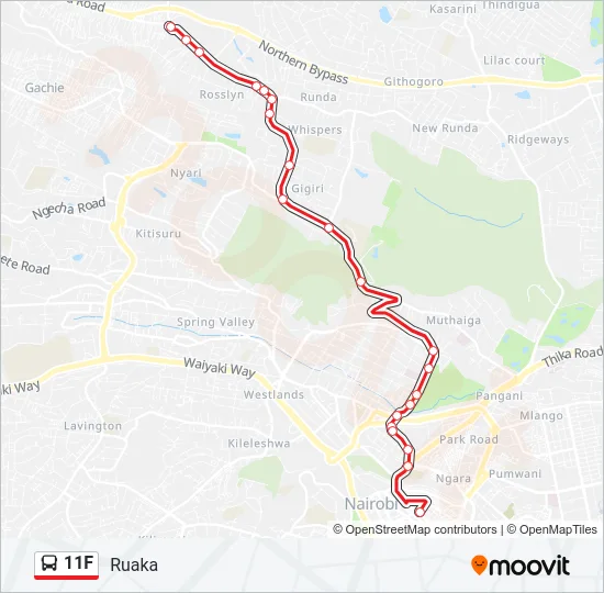 11F Bus Line Map