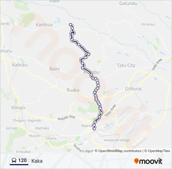 120 Bus Line Map