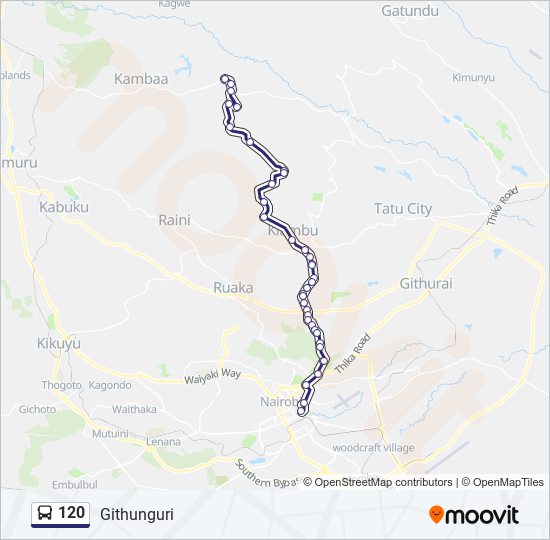 120 bus Line Map