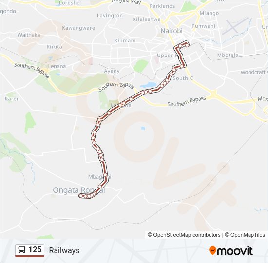 125 Bus Line Map