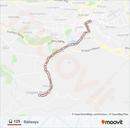 125 Bus Line Map
