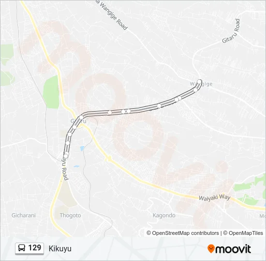 129 Bus Line Map