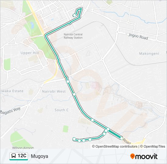 12C Bus Line Map