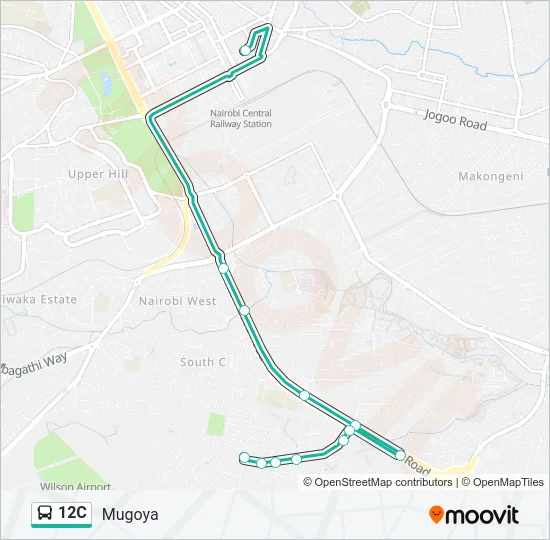 12C Bus Line Map