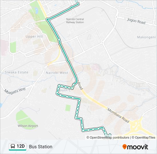 12D Bus Line Map