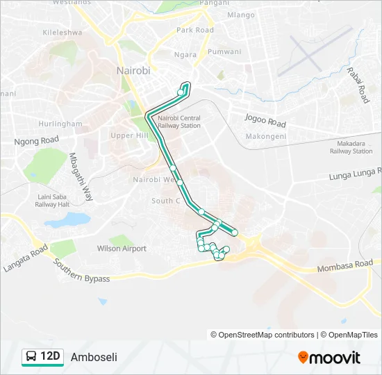 12D Bus Line Map
