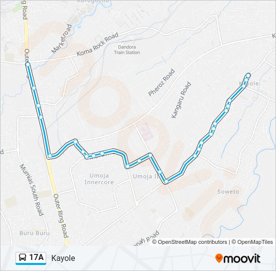 17A Bus Line Map