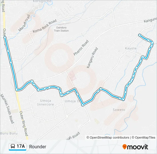 17A Bus Line Map