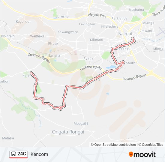 24C Bus Line Map