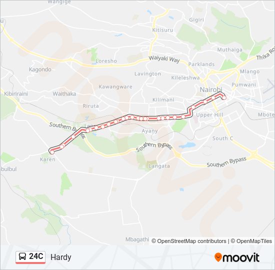 24C bus Line Map