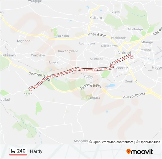 24C Bus Line Map