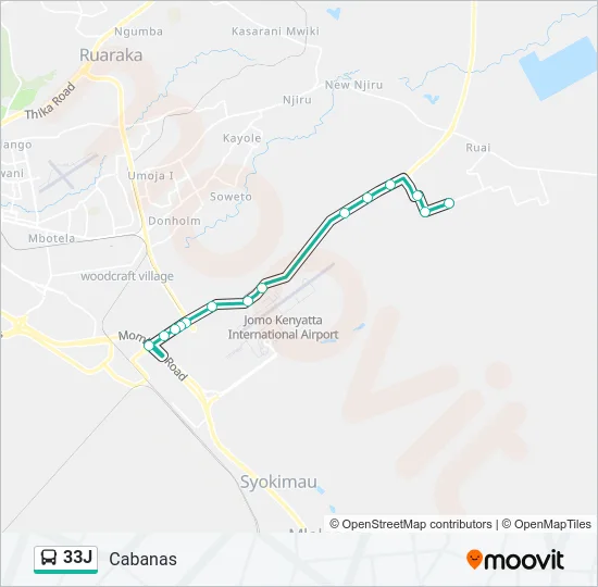33J Bus Line Map