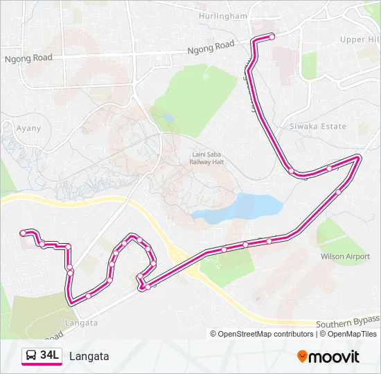 34L Bus Line Map