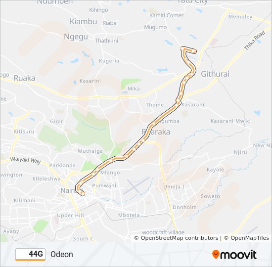 44G bus Line Map