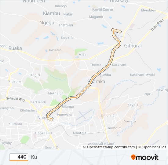 44G bus Line Map
