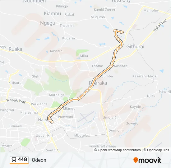 44G Bus Line Map