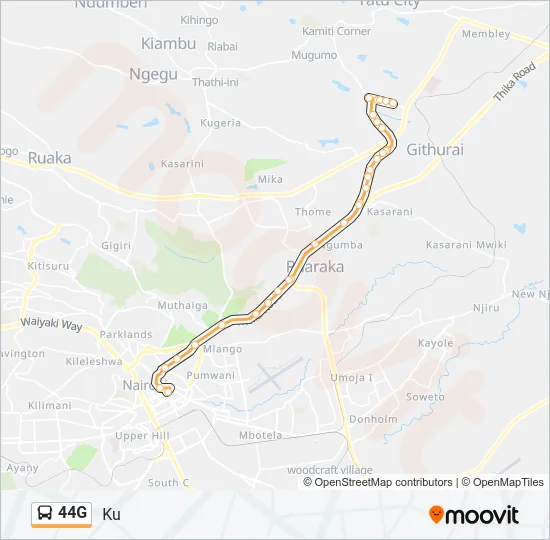 44G Bus Line Map