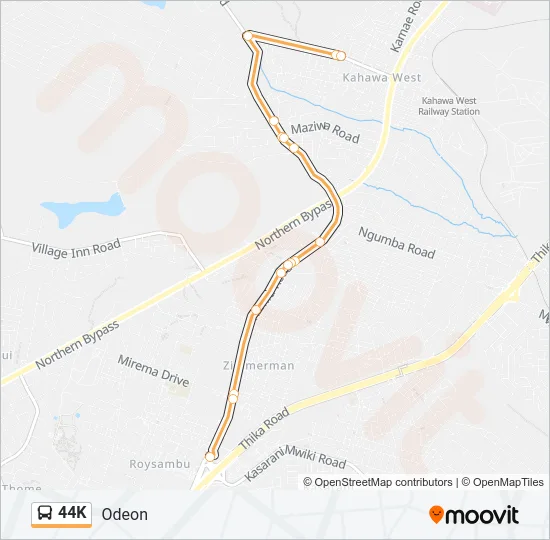 44K Bus Line Map