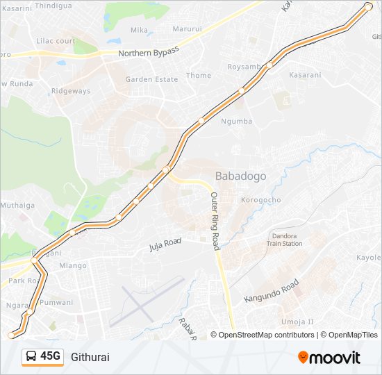 45G bus Line Map