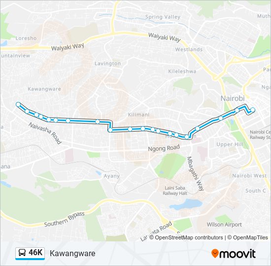 46K bus Line Map