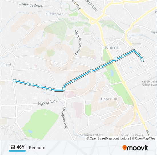 46Y bus Line Map