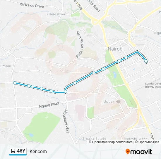 46Y Bus Line Map