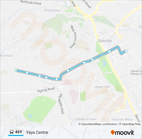 46Y Bus Line Map