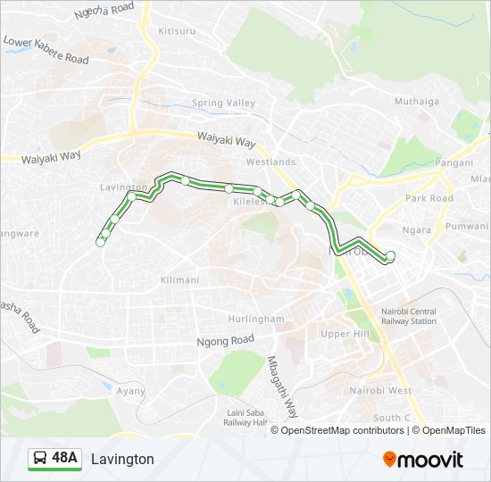 48A Bus Line Map