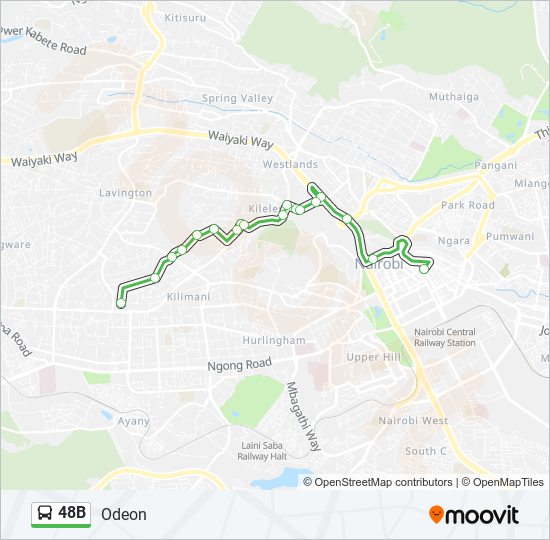 48B bus Line Map