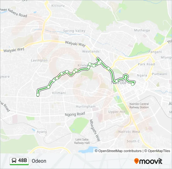 48B Bus Line Map