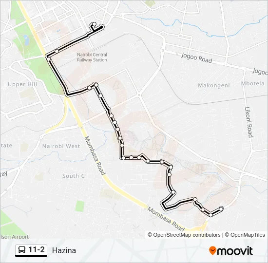 11-2 Bus Line Map