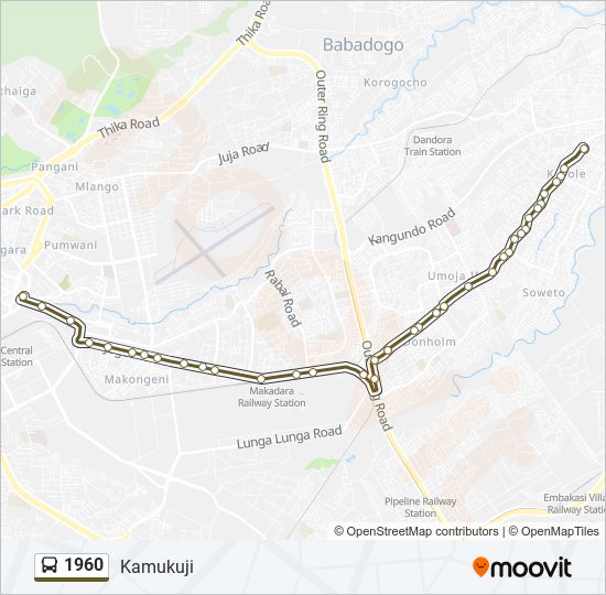 1960 bus Line Map