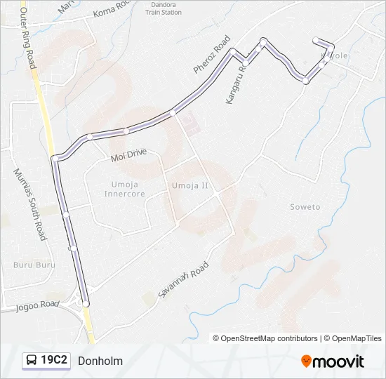 19C2 Bus Line Map