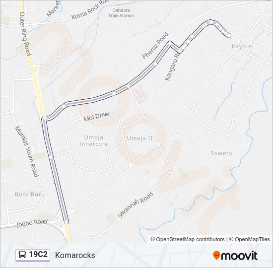 19C2 Bus Line Map