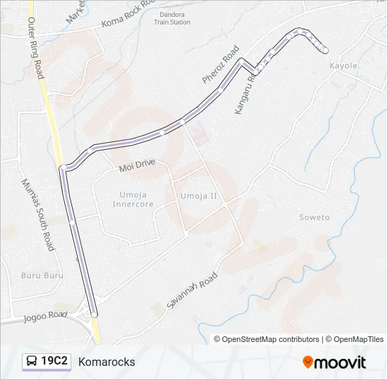 19C2 Bus Line Map