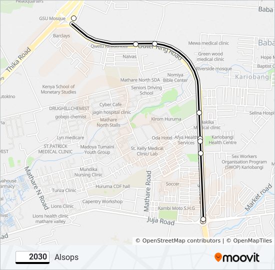 2030 bus Line Map
