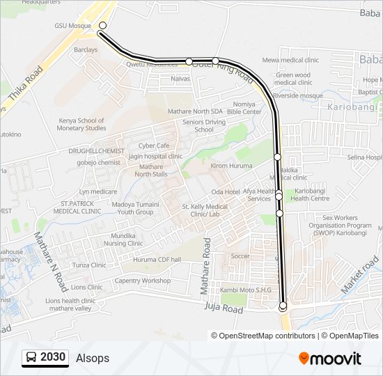 2030 bus Line Map