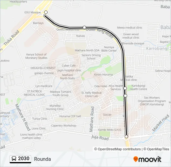 2030 Bus Line Map