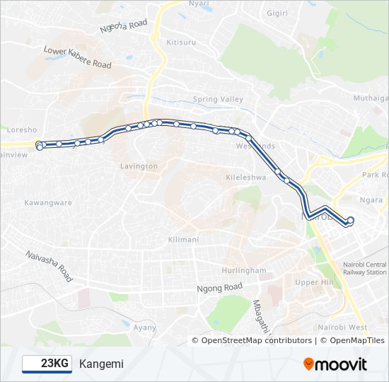 23KG bus Line Map